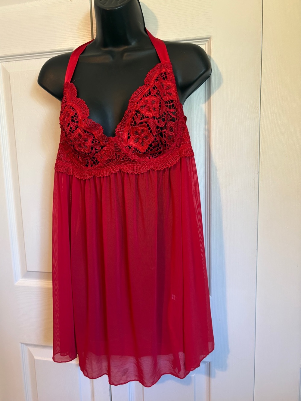 Red Lace Halter lingerie – Women Intimates